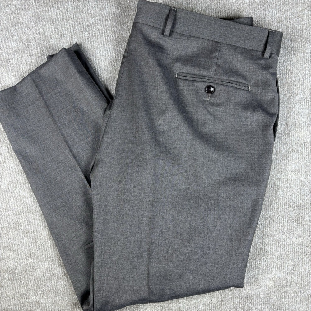 Brooks Brothers 1818 Classic Dress Pants Mens 38x29 Gray Reda 1865 Wool